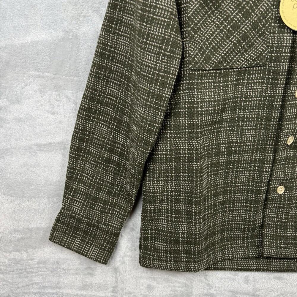 NWT Common People Shirt Men Sz S Shacket Overshirt Plaid Granby Luxe Knit $209 - Picture 7 of 10